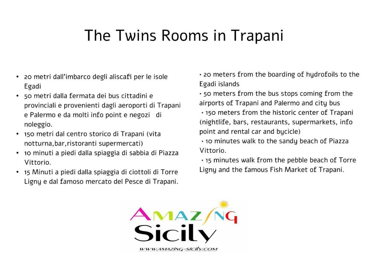 The Twins Rooms In Trapani 1 Buitenkant foto